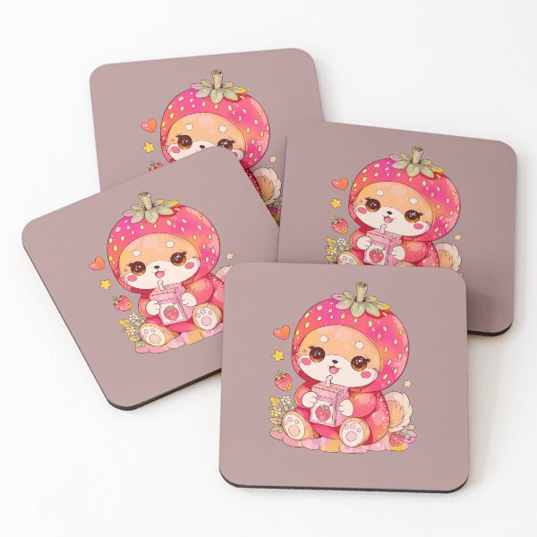 Item preview, Kawaii strawberry corgi - cute fruity animal with juice box designed and sold by marlenaki.
