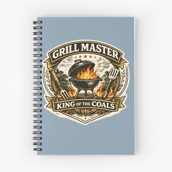 Item preview, Grill Master – King of the Coals Vintage BBQ Badge designed and sold by KAM-KAM-STORE.