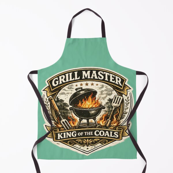 Item preview, Grill Master – King of the Coals Vintage BBQ Badge designed and sold by KAM-KAM-STORE.