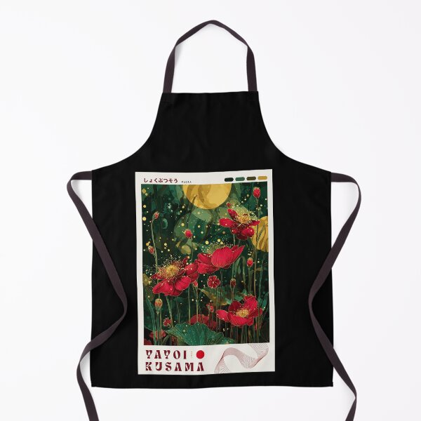 Item preview, Yayoi Kusama Red Flower Poster - Vibrant Flora Wall Art Print, Green Red Botanical Decor designed and sold by scrambledpeg.