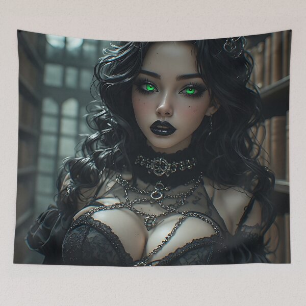 Item preview, Hot Goth Girl Waifu Beautiful Woman 369 designed and sold by Your New Fixation.
