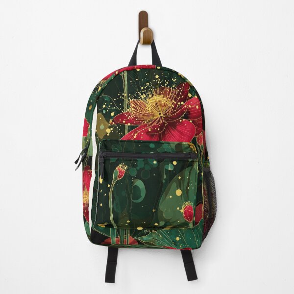 Item preview, Yayoi Kusama Red Flower Poster - Vibrant Flora Wall Art Print, Green Red Botanical Decor designed and sold by scrambledpeg.