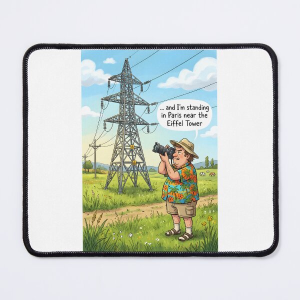Item preview, Influencer Faking a photo of the Eiffel Tower designed and sold by Museum Of Non-Existing Art.