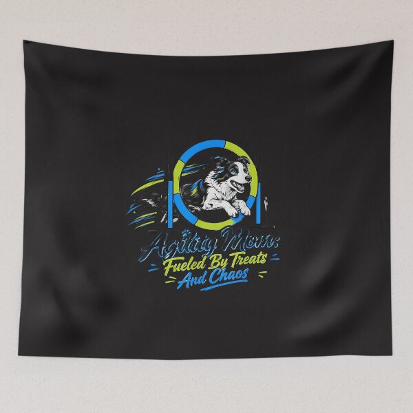 Item preview, Agility Mom Fueled By Treats And Chaos Funny Border Collie Design designed and sold by kiralynstration.
