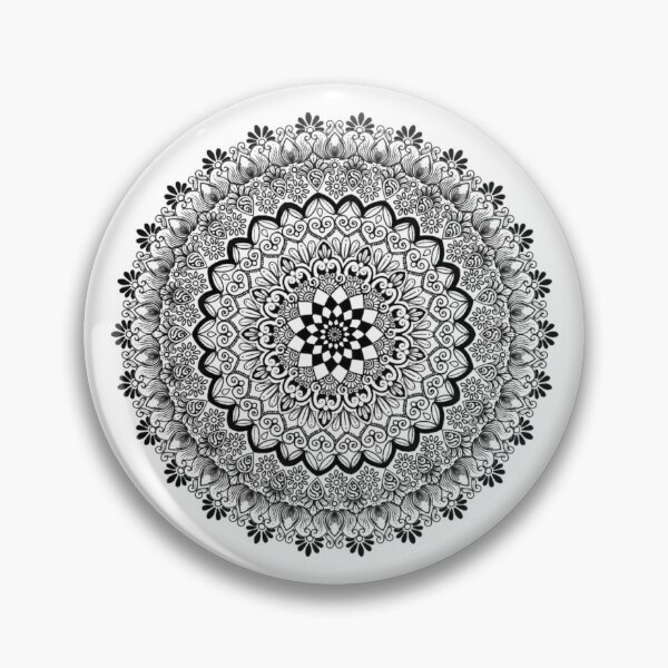 Item preview, Intricate Black and White Mandala Line Art designed and sold by DesignByNature7.