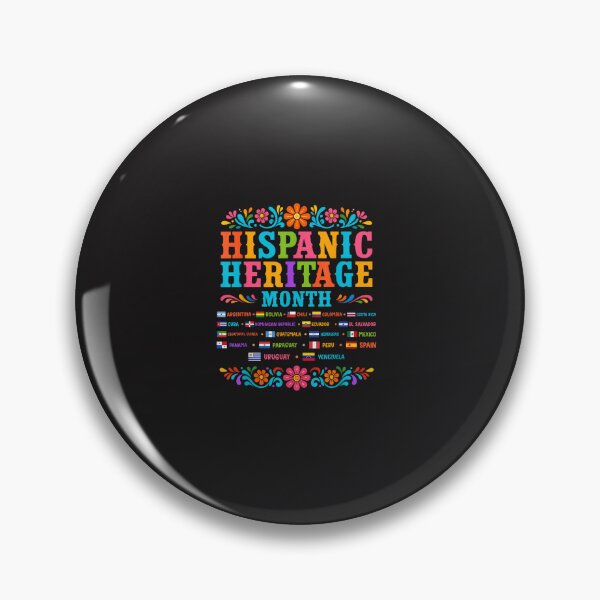 Item preview, Hispanic Heritage Month Latin Flags Floral Fiesta Celebration Design designed and sold by kiralynstration.