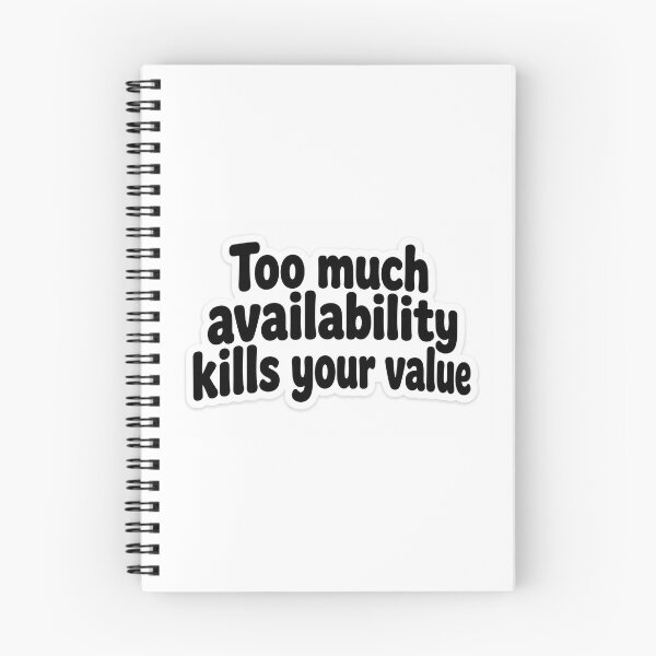 Item preview, Too Much Availability Kills Your Value Sticker | Self Worth Quote | Minimal Typography Sticker designed and sold by Doodlynx.