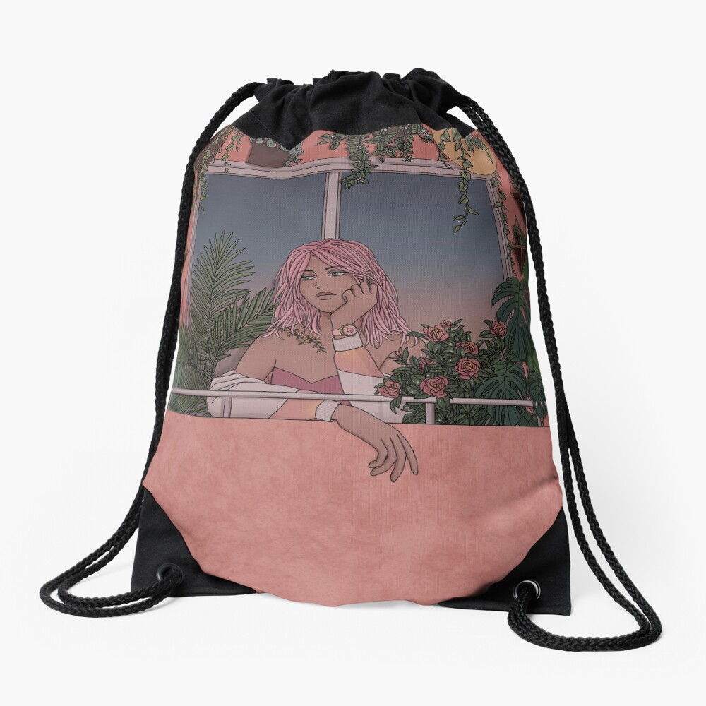 Urban Garden Drawstring Bag