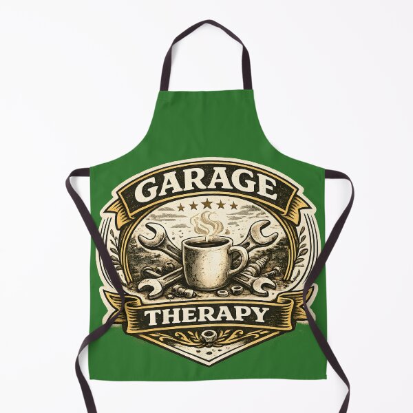 Item preview, Garage Therapy – Vintage Mechanic Coffee & Wrench Badge designed and sold by KAM-KAM-STORE.