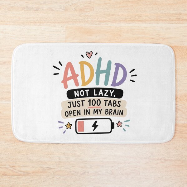 Item preview, ADHD Not Lazy Just 100 Tabs Open in My Brain | Funny Neurodiversity Gift | ADHD Awareness Cute Mental Health Design designed and sold by Pixanova.