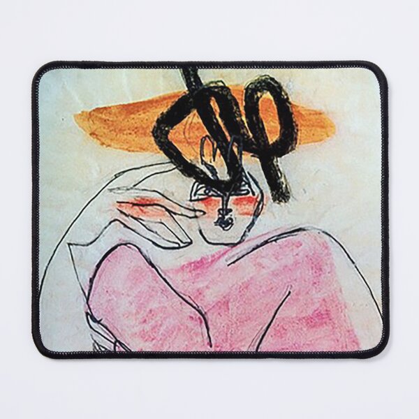 Item preview, Abstract Pink Woman Hat Line Art designed and sold by colinterrell.