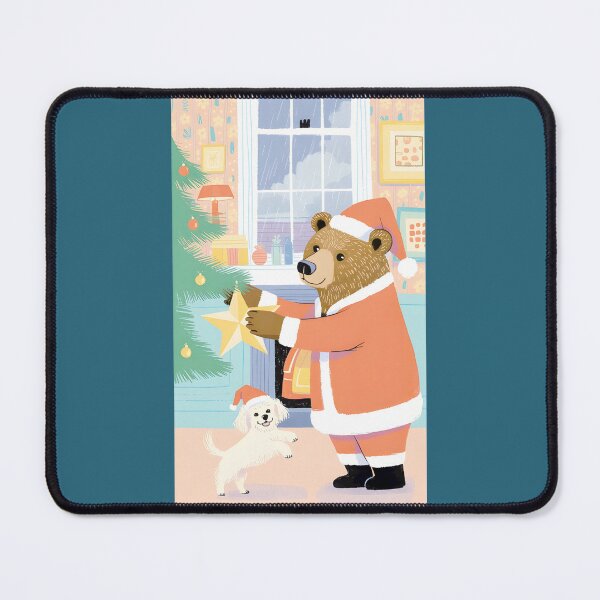 Item preview, Festive Bear and Pup Decorating Christmas Tree designed and sold by GuidonegkmShopR.