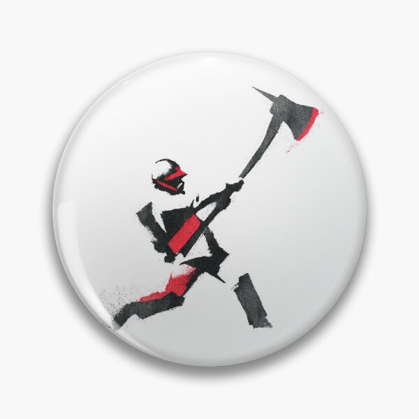 Item preview, Heroic Firefighter Swinging Heavy Axe Spray Art designed and sold by EdvvinStudios.