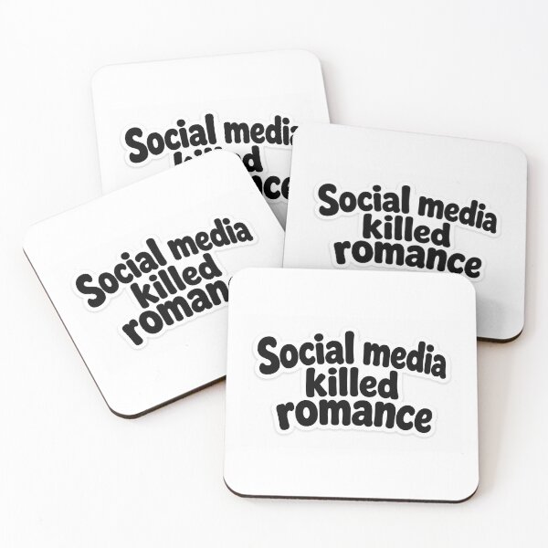 Item preview, Social Media Killed Romance Sticker | Modern Relationship Quote | Minimal Typography Sticker designed and sold by Doodlynx.