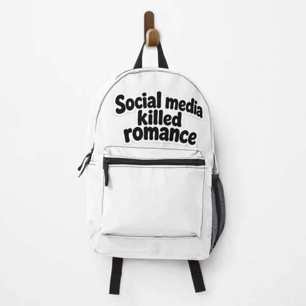 Item preview, Social Media Killed Romance Sticker | Modern Relationship Quote | Minimal Typography Sticker designed and sold by Doodlynx.