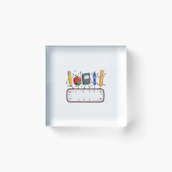 Item preview, Cute Back to School Supplies Cartoon Teacher Student Name Tag Design designed and sold by kiralynstration.