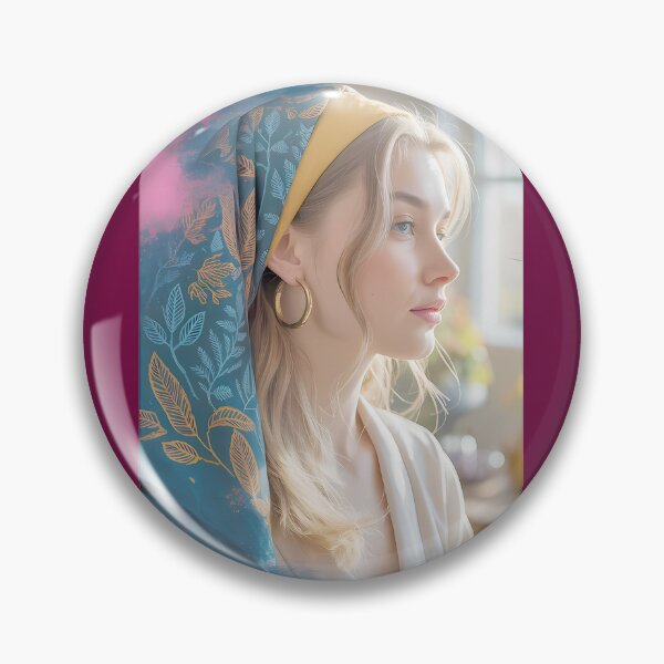 Item preview, Serene Woman with Botanical Scarf designed and sold by GuidonegkmShopR.