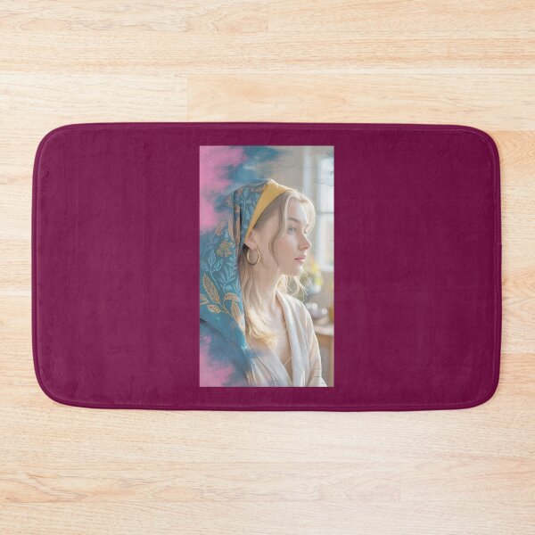 Item preview, Serene Woman with Botanical Scarf designed and sold by GuidonegkmShopR.