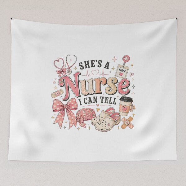 Item preview, Funny Nurse Appreciation She's A Nurse I Can Tell Cute Floral Design designed and sold by kiralynstration.