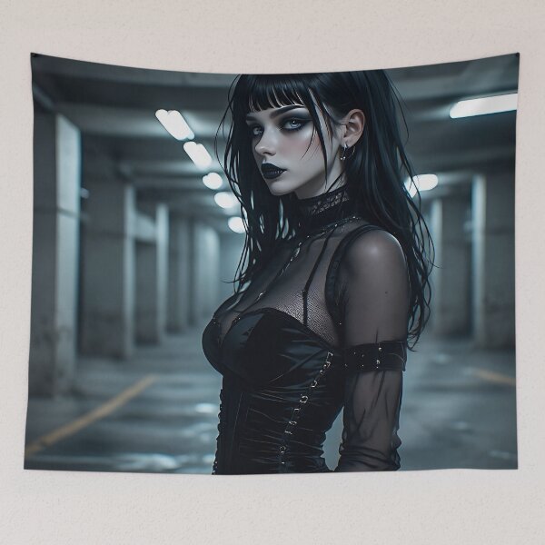 Item preview, Hot Goth Girl Waifu Beautiful Woman 386 designed and sold by Your New Fixation.