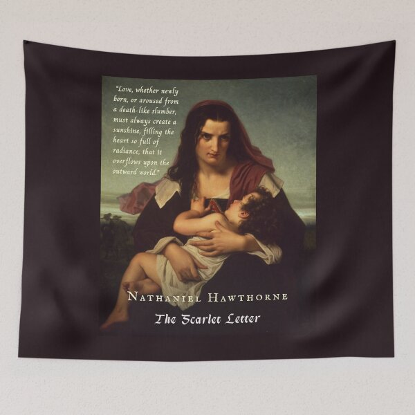 Item preview, Nathaniel Hawthorne quote: Love, whether newly born, or aroused from a death-like slumber, must always create a sunshine, filling the heart so full of radiance,  designed and sold by artbleed.