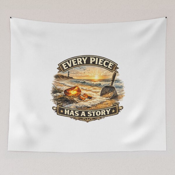 Item preview, Every Piece Has a Story Gift Idea For Amber Hunters And Beachcombers designed and sold by Glitch-Cult.