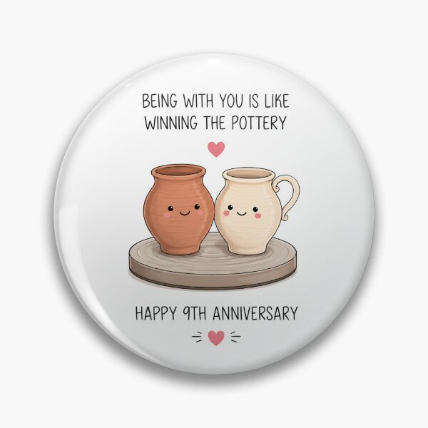 Item preview, Funny 9th Anniversary Card | Pottery Anniversary Card | Winning The Pottery Wedding Anniversary designed and sold by Aesthetic-Avenue.