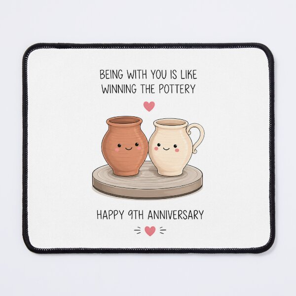 Item preview, Funny 9th Anniversary Card | Pottery Anniversary Card | Winning The Pottery Wedding Anniversary designed and sold by Aesthetic-Avenue.