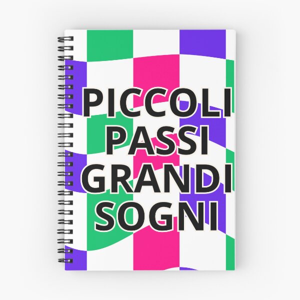 Item preview, Piccoli Passi, Grandi Sogni - Italian Inspirational Quote on a Colorful Checkered Background designed and sold by icreativestudio.