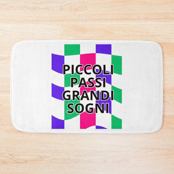 Item preview, Piccoli Passi, Grandi Sogni - Italian Inspirational Quote on a Colorful Checkered Background designed and sold by icreativestudio.