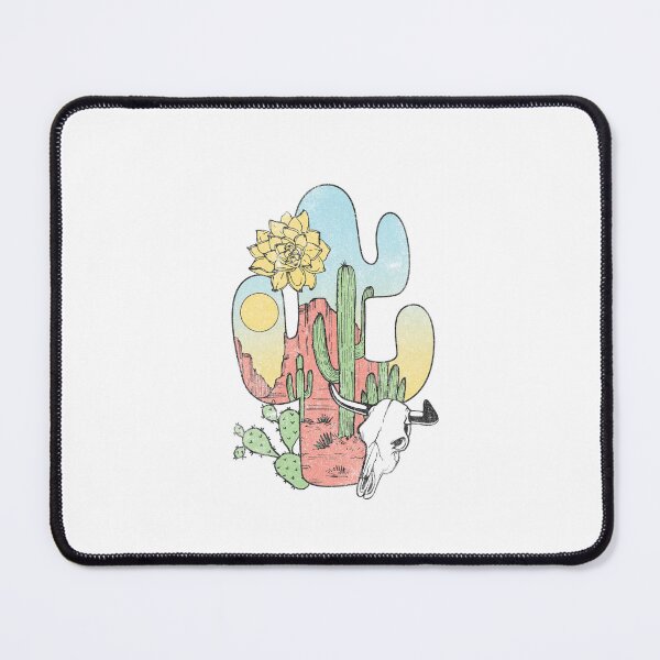 Item preview, Desert Cactus Bull Skull Southwestern Graphic Art designed and sold by The secret storage room.
