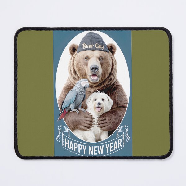 Item preview, Bear Guy Happy New Year Hug designed and sold by GuidonegkmShopR.
