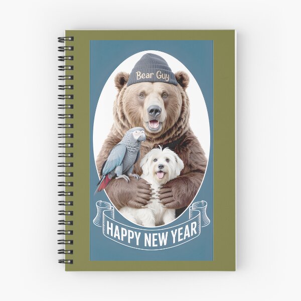 Item preview, Bear Guy Happy New Year Hug designed and sold by GuidonegkmShopR.