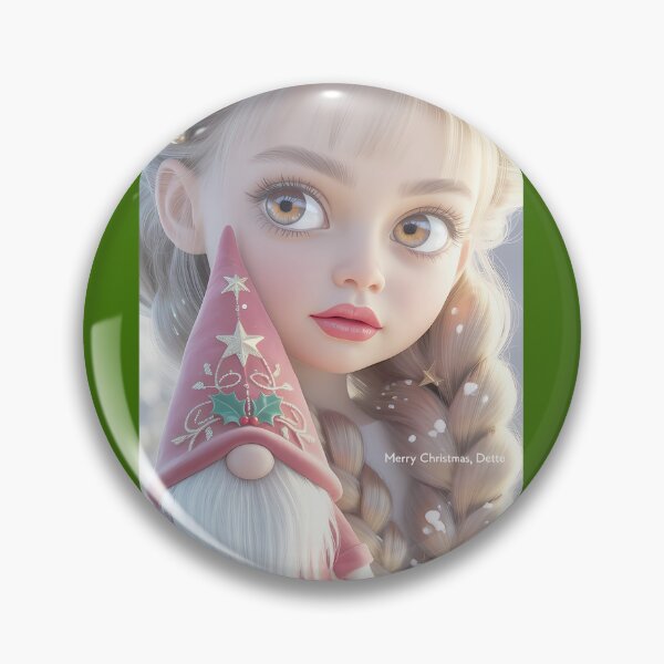 Item preview, Cute Christmas Gnome and Girl Illustration designed and sold by FalconeltcArt.