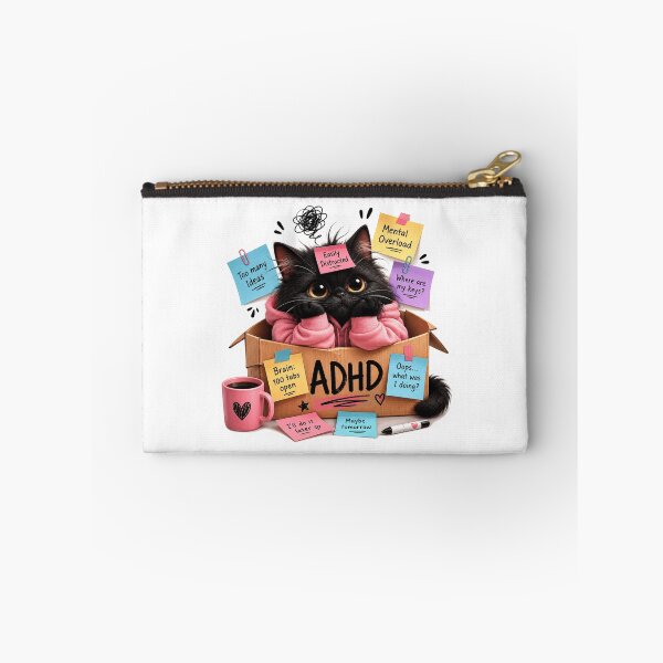 Item preview, Cute ADHD Black Cat | Funny ADHD Brain 100 Tabs Open Cat | Neurodiversity Mental Health Gift | Easily Distracted Kitty designed and sold by Pixanova.