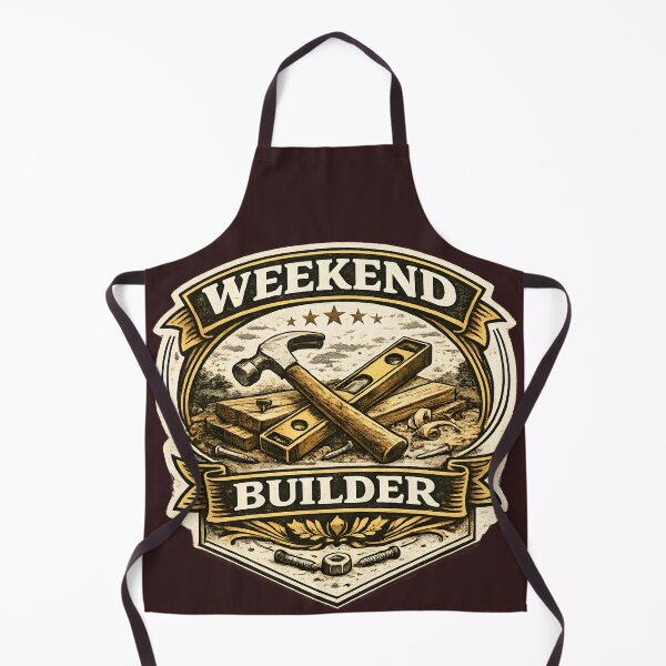 Item preview, Weekend Builder – Vintage Carpenter & Woodworking Badge designed and sold by KAM-KAM-STORE.