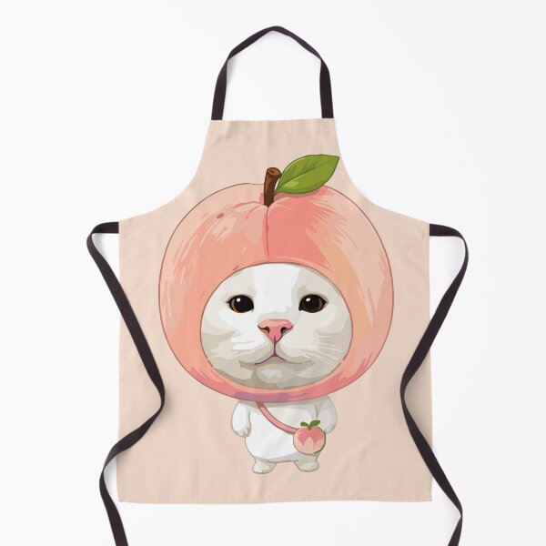 Item preview, Cute Peach Cat - Adorable Kitten in Fruit Costume Kawaii Art designed and sold by arfindo-indra.