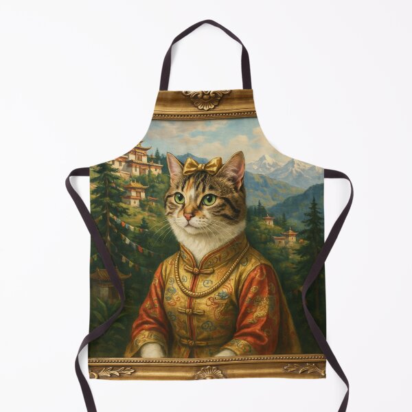 Item preview,  A formal baroque-style royal portrait illustration of a charming well-groomed short-haired calico cat designed and sold by 123ks.