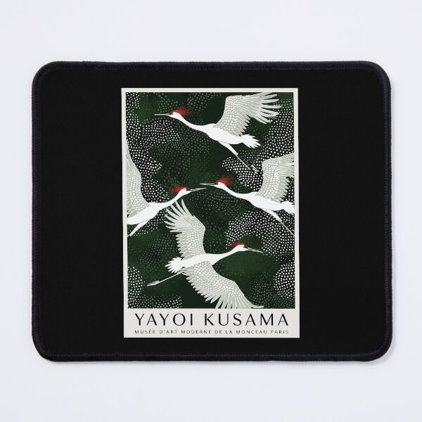 Item preview, Yayoi Kusama Flying Cranes Poster - White Birds Wall Art Print, Green Polka Dot Decor, Paris Museum designed and sold by Susanspy007.