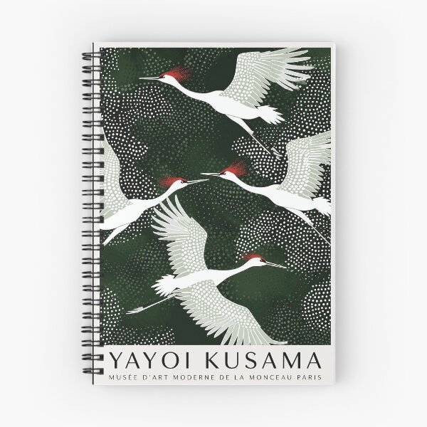 Item preview, Yayoi Kusama Flying Cranes Poster - White Birds Wall Art Print, Green Polka Dot Decor, Paris Museum designed and sold by Susanspy007.
