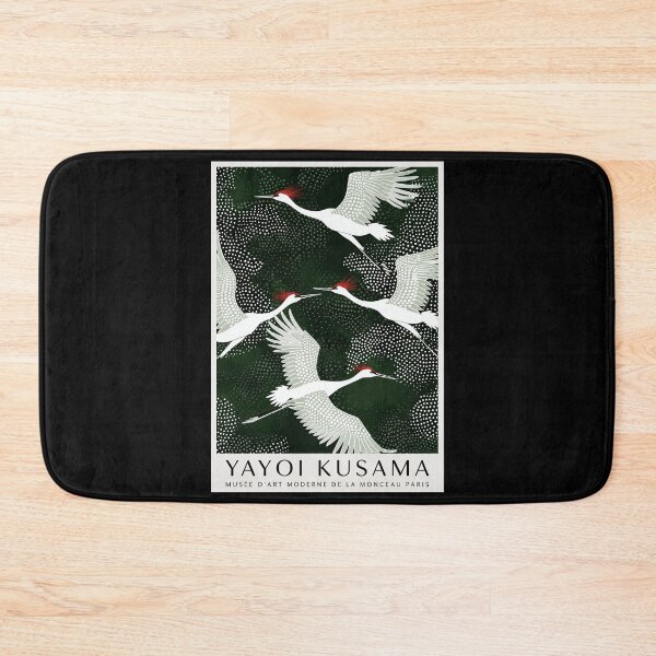 Item preview, Yayoi Kusama Flying Cranes Poster - White Birds Wall Art Print, Green Polka Dot Decor, Paris Museum designed and sold by Susanspy007.