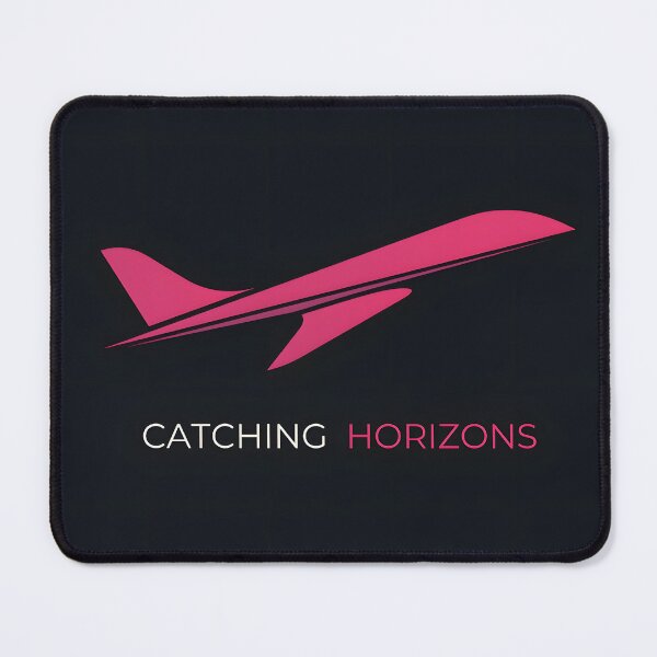 Item preview, Catching Horizons  — Pink Aviation Minimalist Airplane Silhouette Art on Black designed and sold by WingLink.