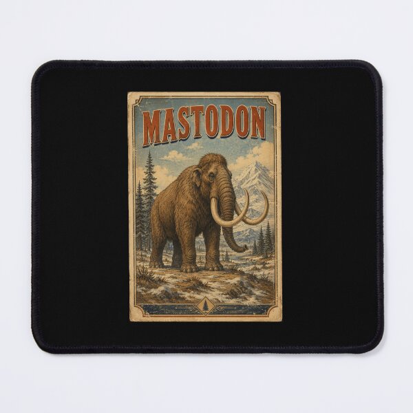 Item preview, Mastodon Retro Postcard – Vintage Prehistoric Animal Art designed and sold by EuropeanPrints.