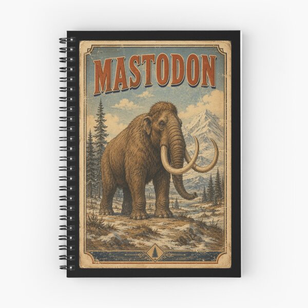 Item preview, Mastodon Retro Postcard – Vintage Prehistoric Animal Art designed and sold by EuropeanPrints.