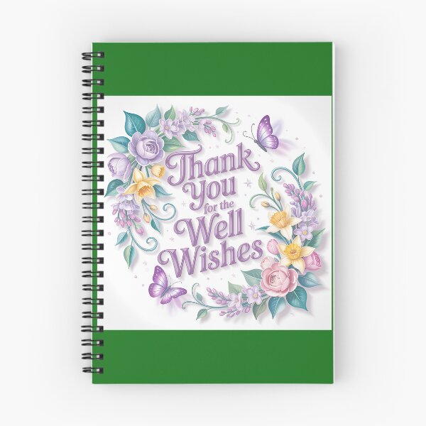 Item preview, Floral Thank You for Well Wishes Greeting designed and sold by BrunoyzxArt.