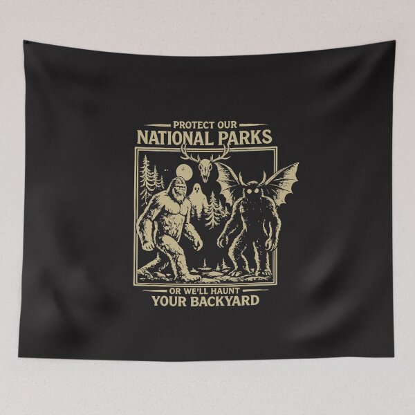 Item preview, Protect Our National Parks Funny Cryptid Nature Conservation Design designed and sold by kiralynstration.