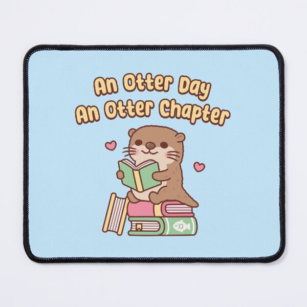 Item preview, Cute Otter Reads An Otter Day An Otter Chapter designed and sold by rustydoodle.