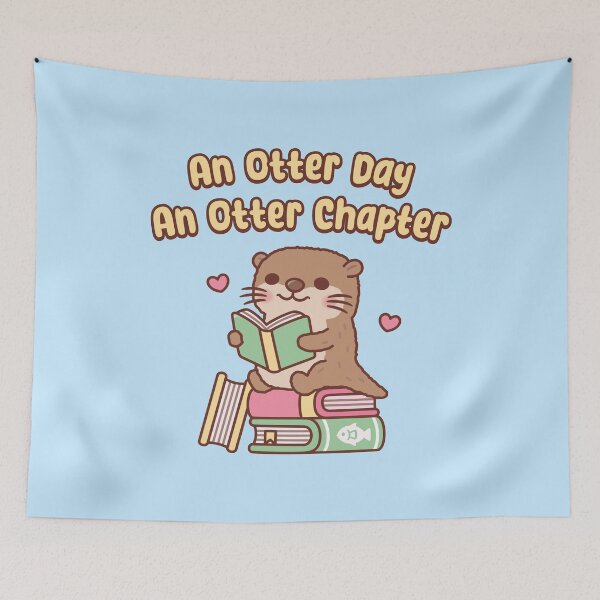 Item preview, Cute Otter Reads An Otter Day An Otter Chapter designed and sold by rustydoodle.