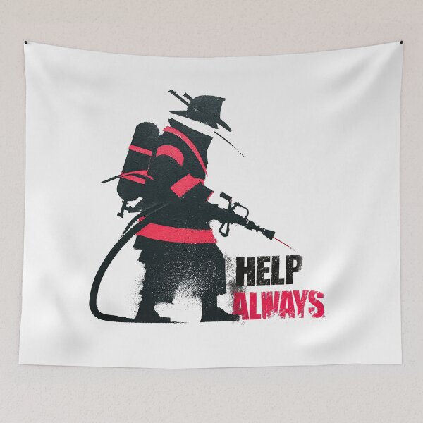 Item preview, Heroic First Responder Firefighter Spray Canvas Profile designed and sold by EdvvinStudios.