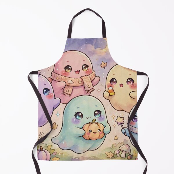 Item preview, Pastel Kawaii Ghost Friends | Cozy Autumn Halloween Illustration designed and sold by lavanya11.